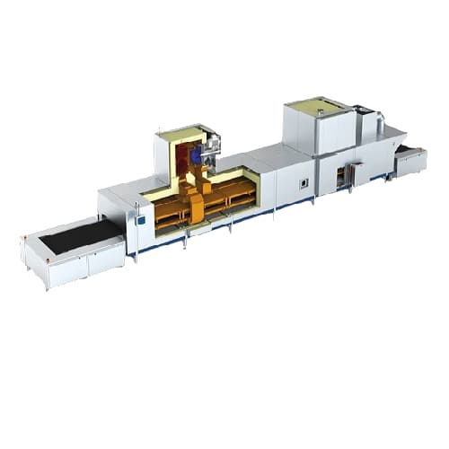 Industrial tunnel oven for baking and step proofing