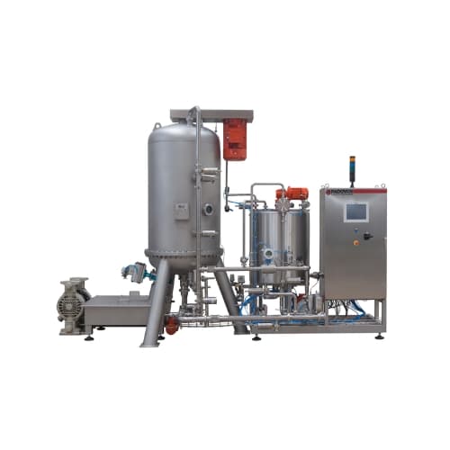 Diatomaceous earth pressure filter for fruit juices and soft drinks