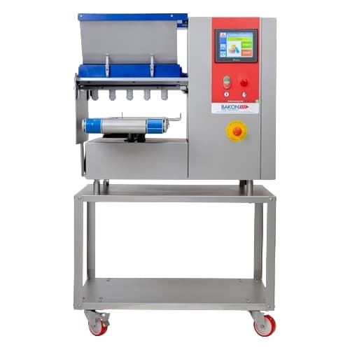 Table top depositor for semi-liquid and solid products