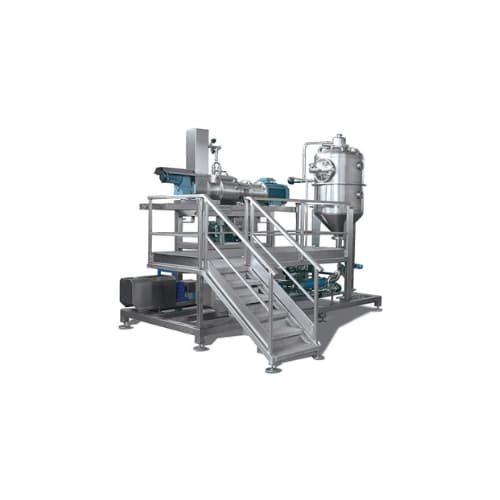 Cold extraction and deaeration system for fruit and vegetable purees