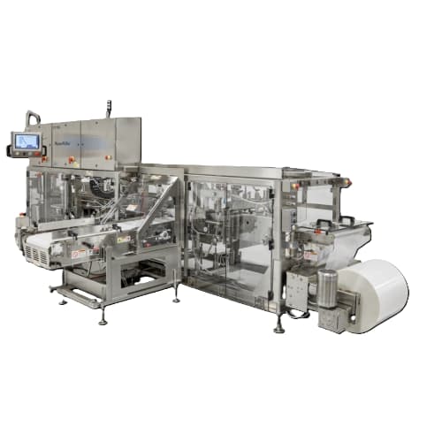 Automated modified atmosphere packaging solution for pre-wrapped trays