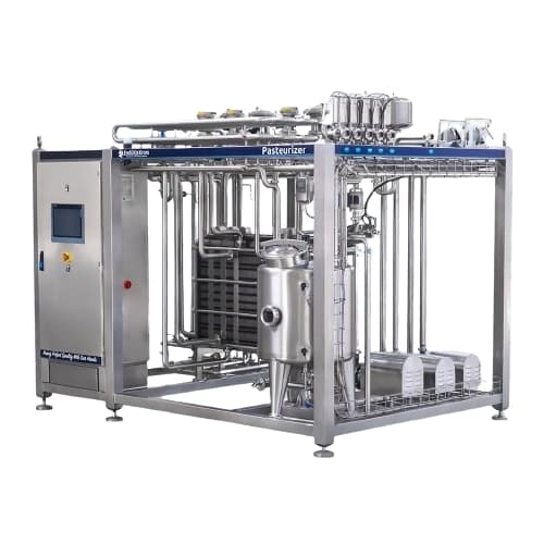 Industrial pasteurizer for dairy and beverage processing