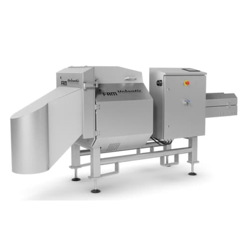 V-belt slicer for meat and fish