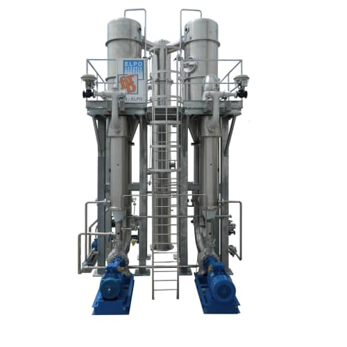 Evaporator for pulpy juice concentration