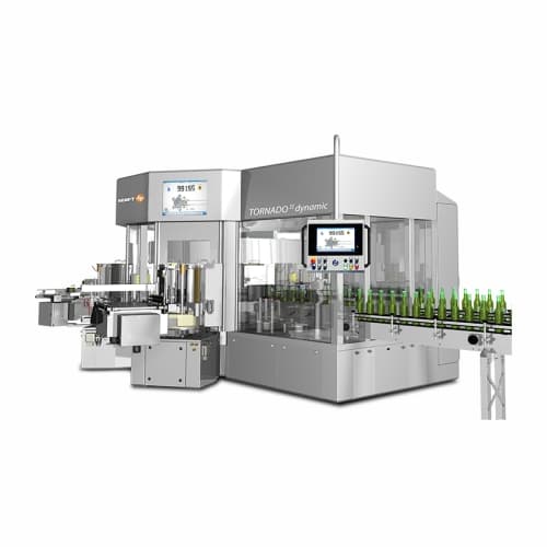 Semi-modular labeller for precise beverage bottle labelling