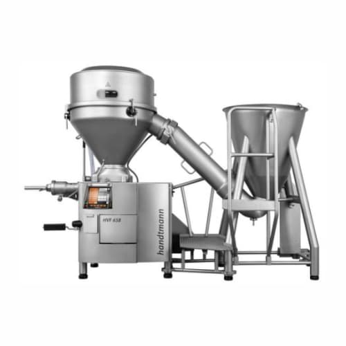 High vacuum filler for dry sausage products