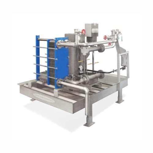 Oil cooling module for industrial fryers