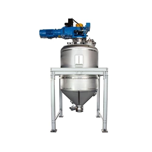 Cylindro conical mixer for batch mixing