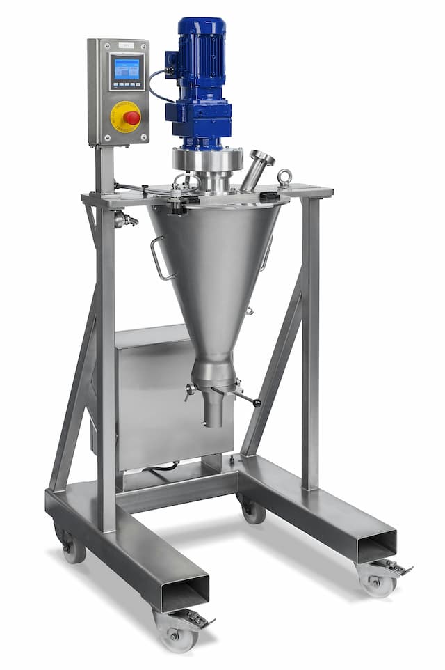 Laboratory conical screw mixer