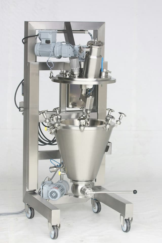 Laboratory conical screw vacuum dryer