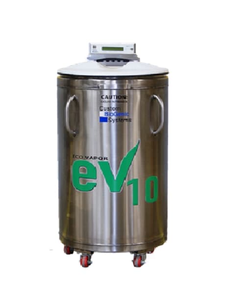 Liquid nitrogen vapor storage freezer