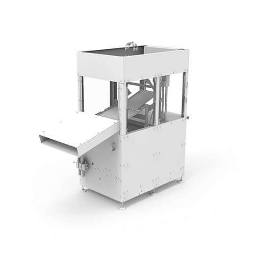 Small scale packaging machine for chocolate figures