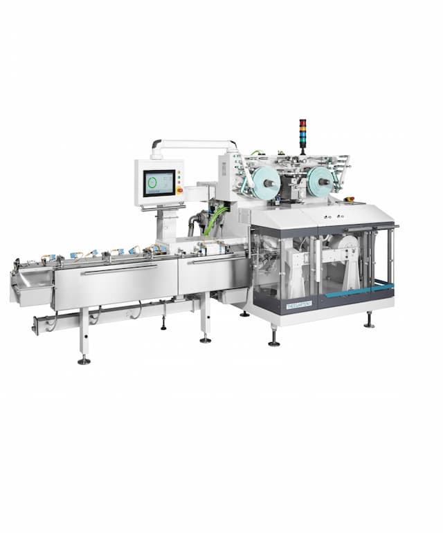 High-speed bunch wrapping machine for chocolate