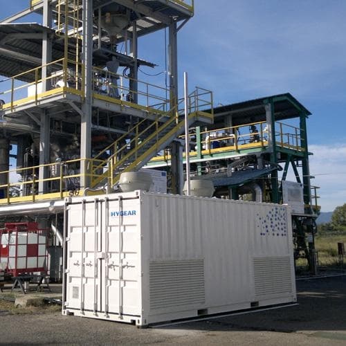Containerized hydrogen upgrading system