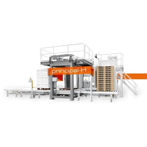 Automatic palletizer machine for bags and boxes
