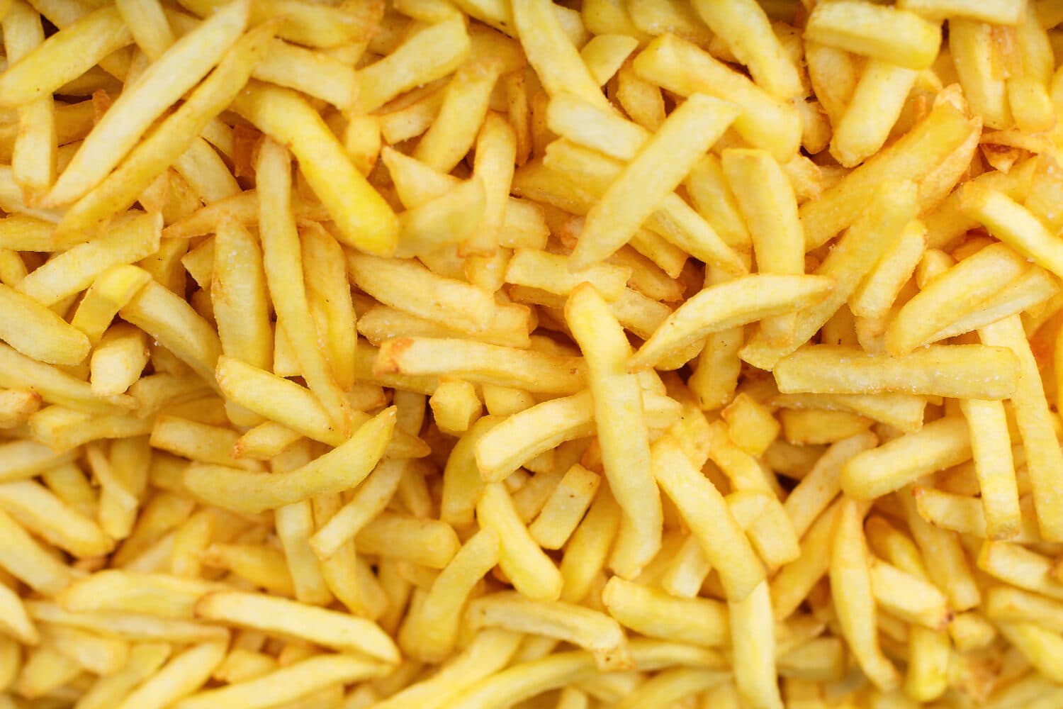 top view of french fries