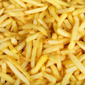 top view of french fries