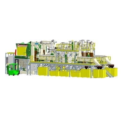 Automatic processing line for field crop seeds