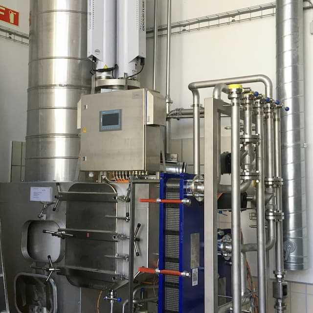 Energy recovery unit for potato chips production line