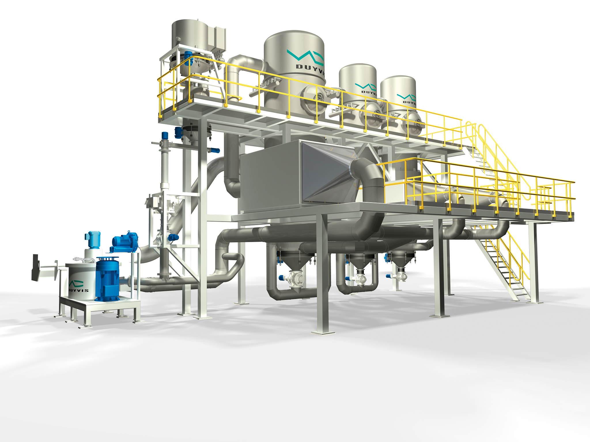 Cocoa powder processing line