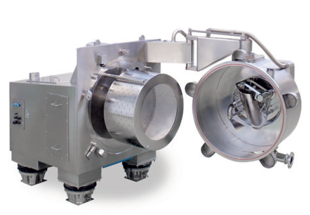 Horizontal pharmaceutical scraper centrifuge