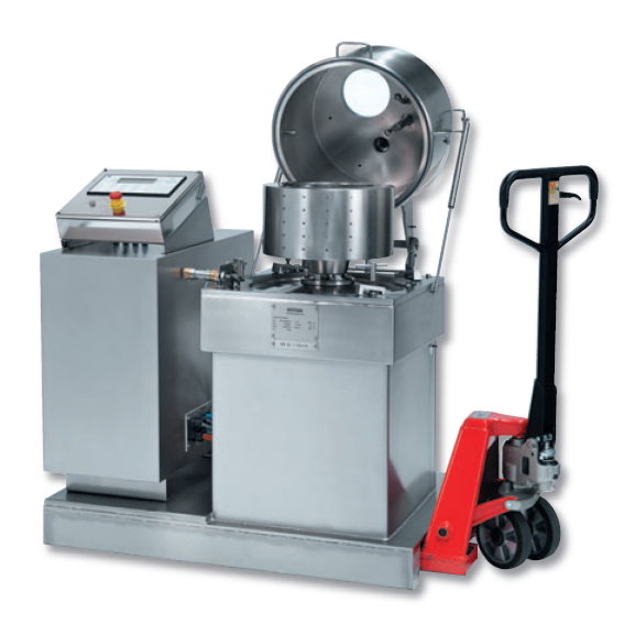 Mobile pilot plant centrifuge