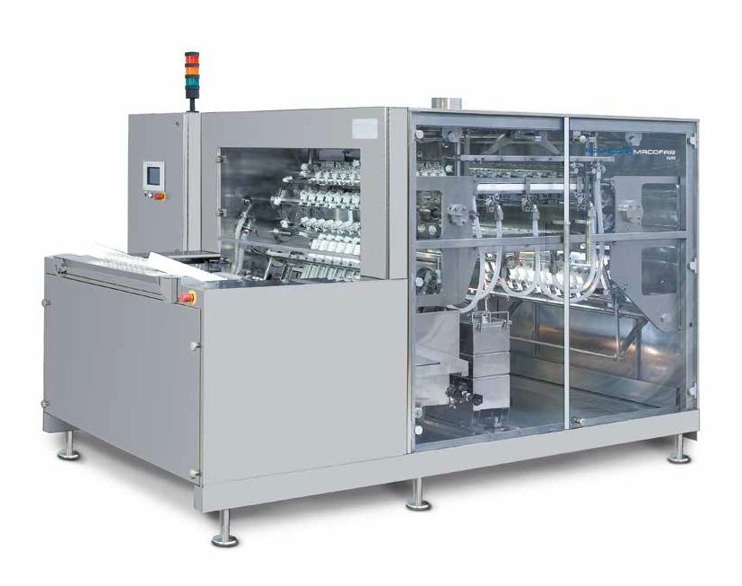 Automatic washing machine for ampoules