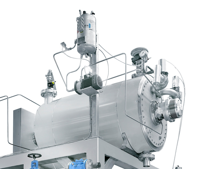 Continuous cooker for hard caramels