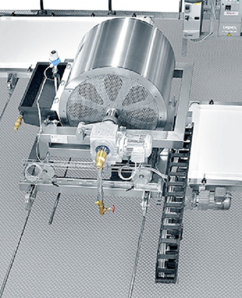 Cooling drum for soft and caramel mixtures