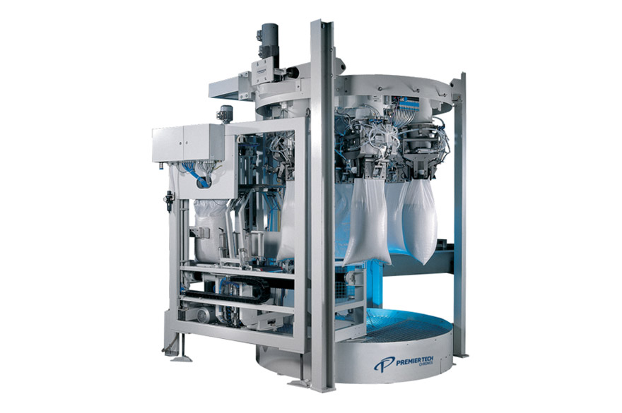 Open-mouth bagging carousel for flour