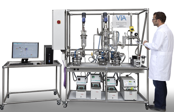 Laboratory wiped film distiller