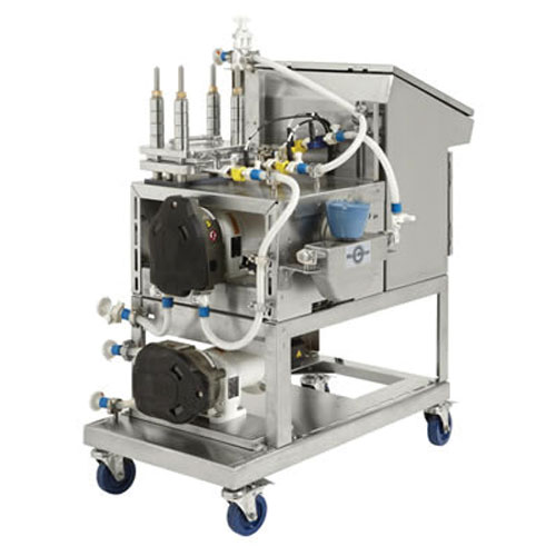 Semi-automated tangential flow filtration system