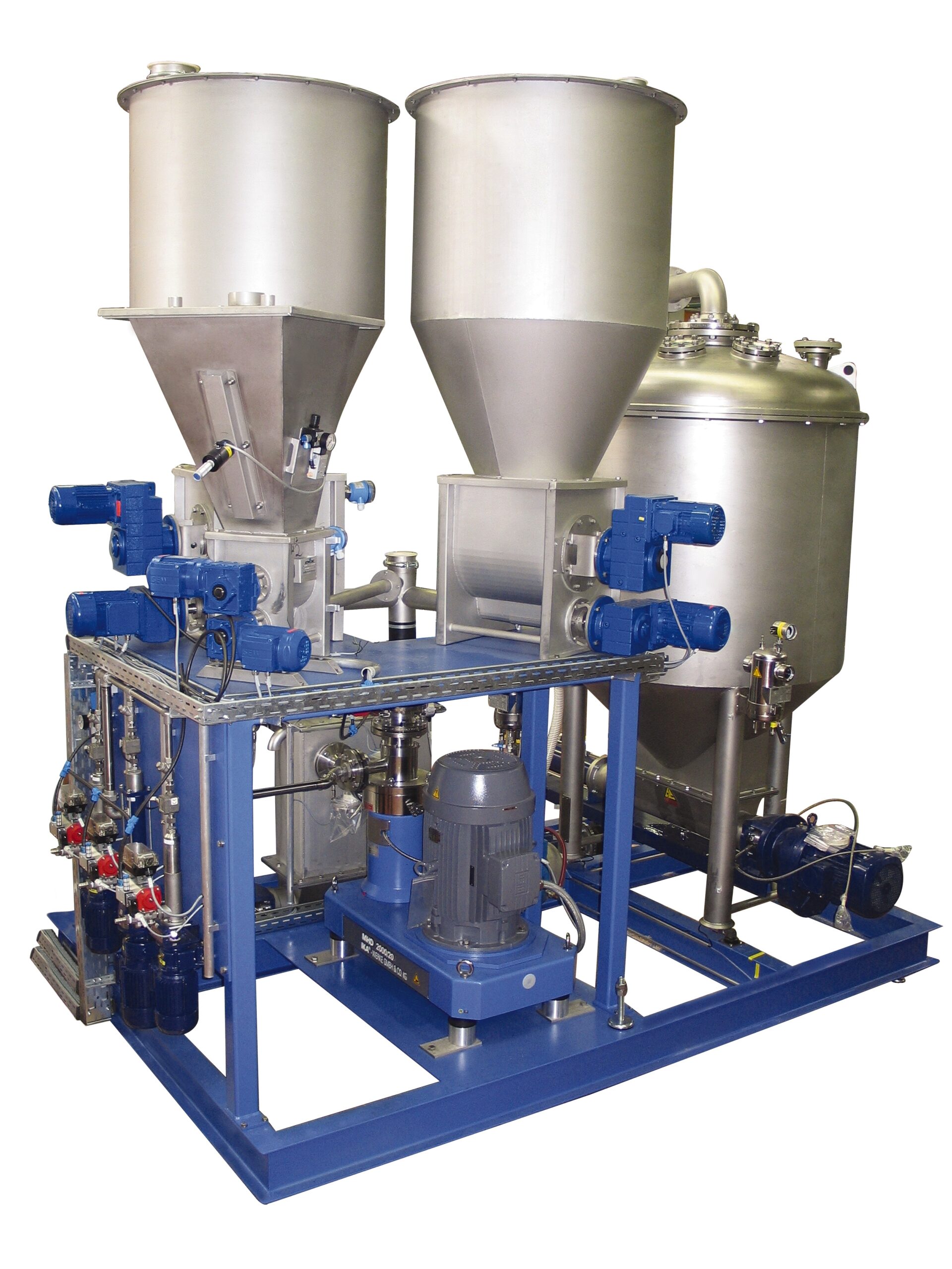 Dust-free continuous homogenizing system
