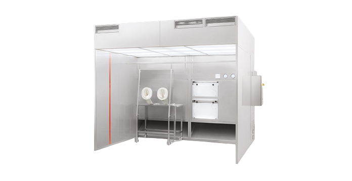 Downflow booth