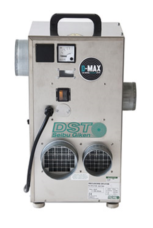 Sorption dehumidifier for overpressured rooms