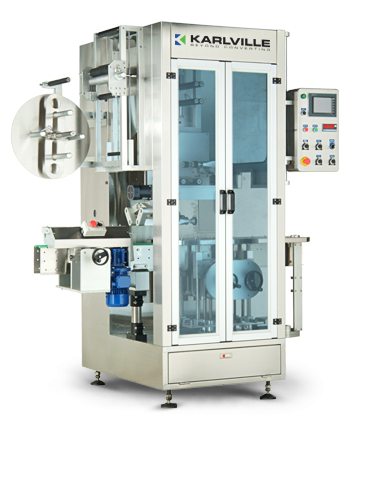 Low speed shrink sleeve applicator