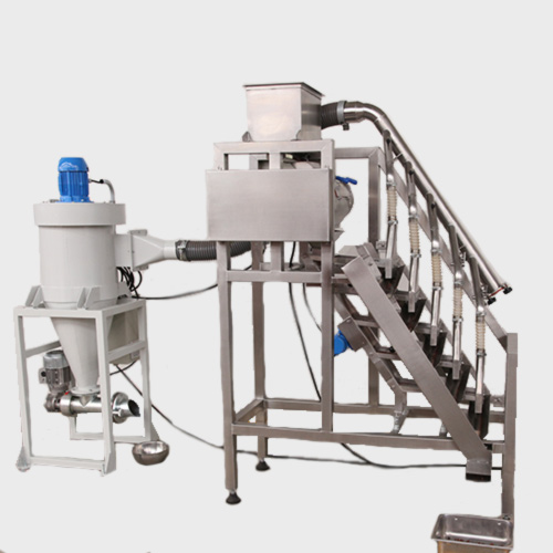 Five deck cocoa bean winnower