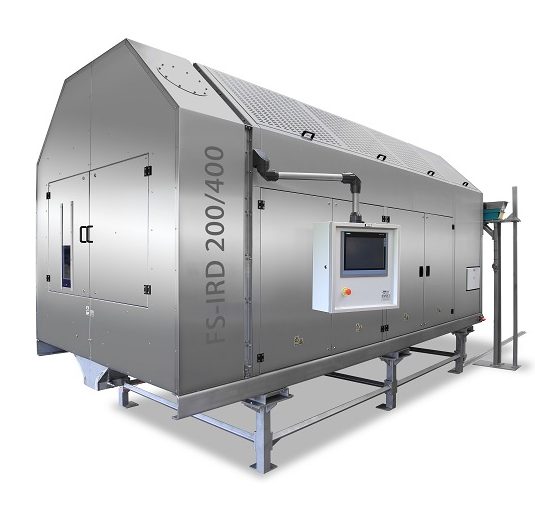 Infrared rotating drum steriliser