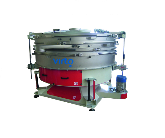 Tumbler sieve for classifying and dedusting granular materials