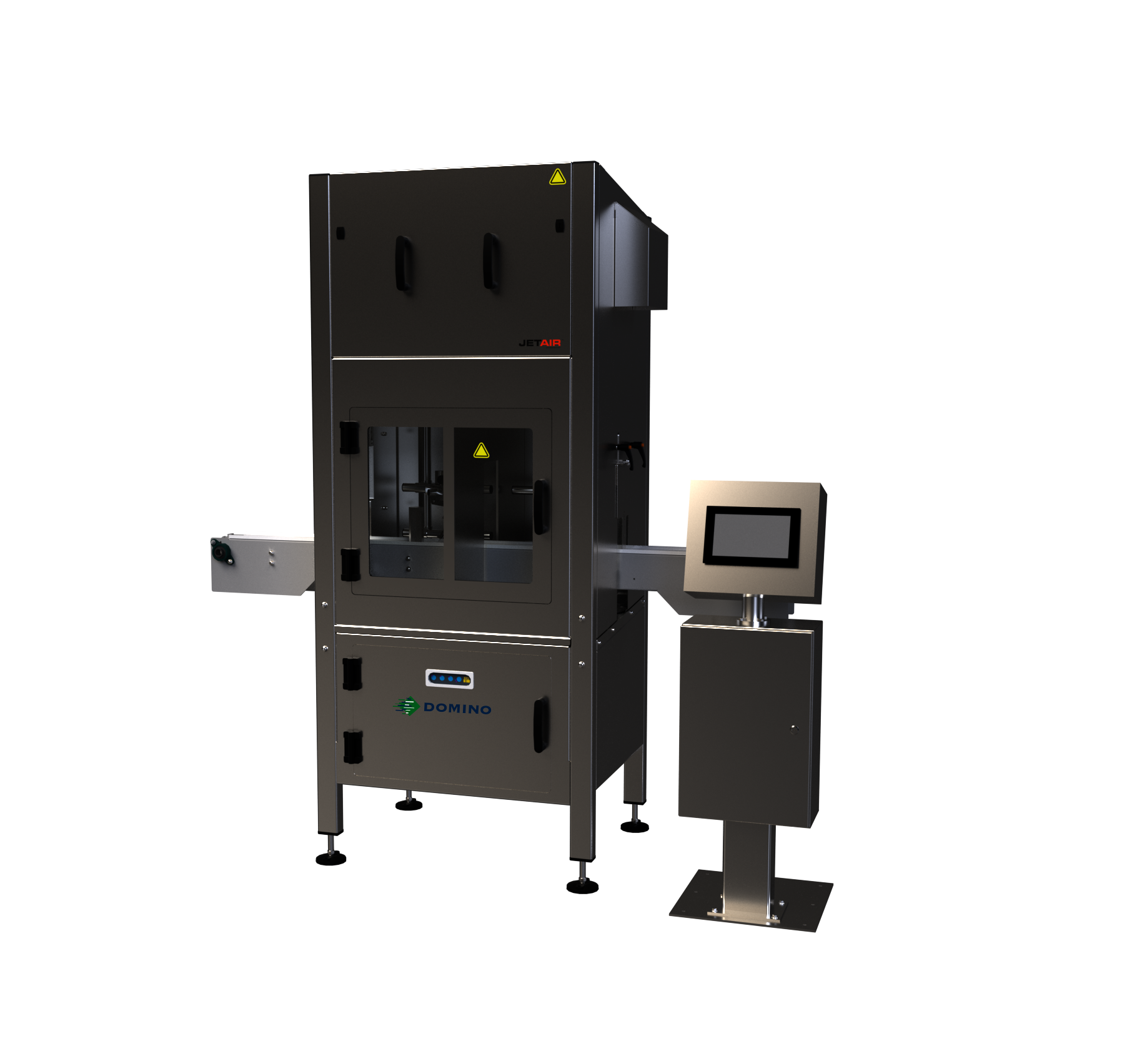 Code printer for cans with integrated drying system