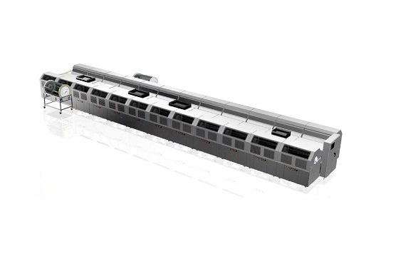 Continuous in-line softgel drying system