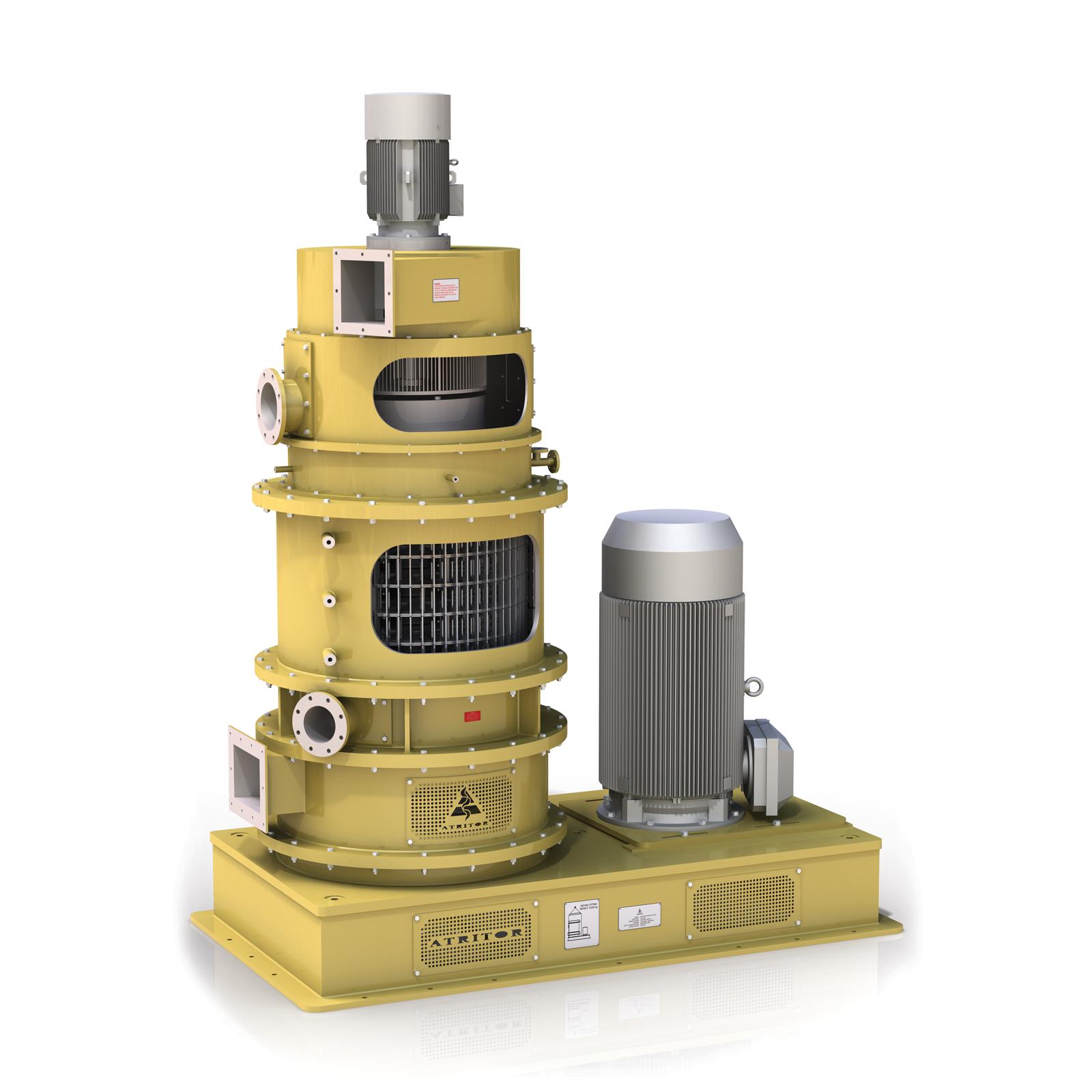 Milling and drying machine for fine powders