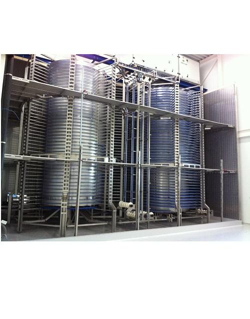 High capacity spiral proofer for pastry