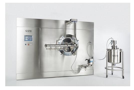 Industrial scale tablet coater