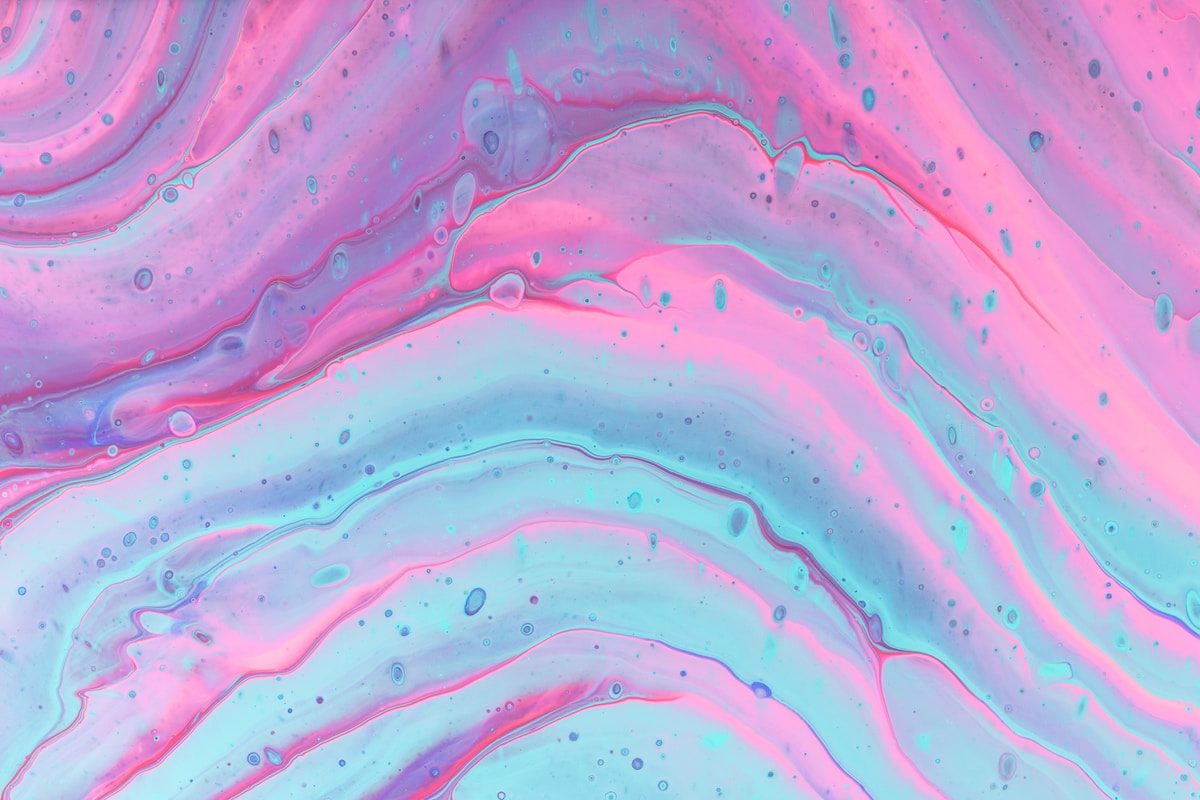 pink and green abstract art