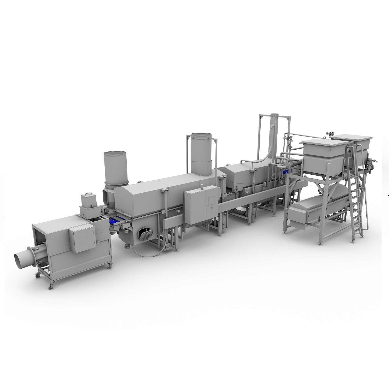 Peanut frying line