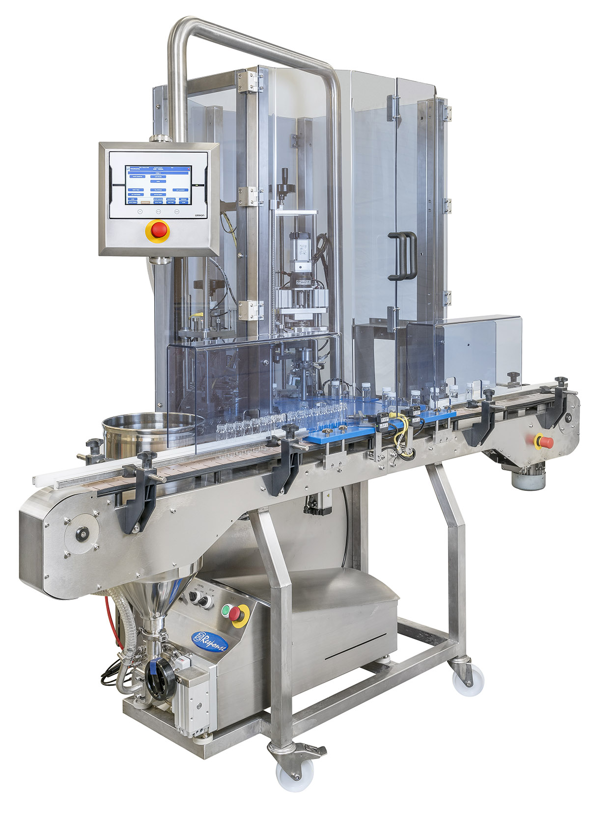 Monobloc filler and capper