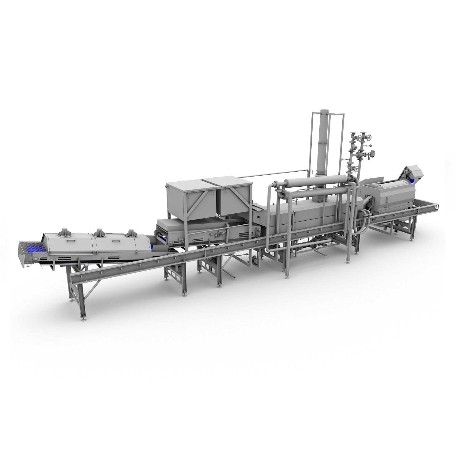 Pellet snacks frying line
