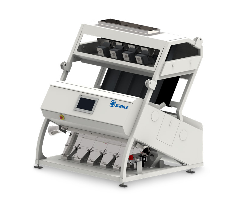 Color sorting machine for grains