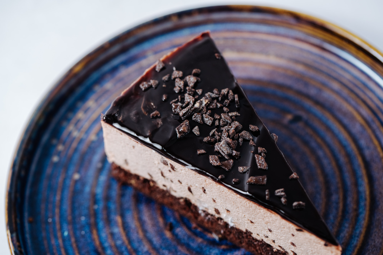 frozen cake slice on a plate
